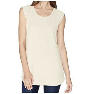 Daily Ritual Ivory Cap Sleeve Blouse Sz 14 Relaxed Fit Short Sleeve NEW